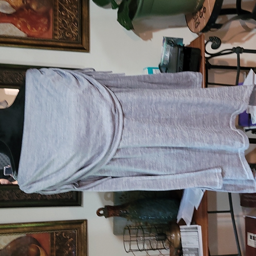 Gray long sleeve off/on shoulder sweate